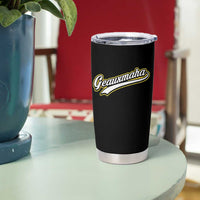 Geauxmaha Vintage Throwback Design Tumbler Cup Purple and Gold Baseball Fan - Wonder Print Shop