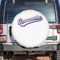 Geauxmaha Vintage Throwback Design Spare Tire Cover Gold Baseball Fan - Wonder Print Shop
