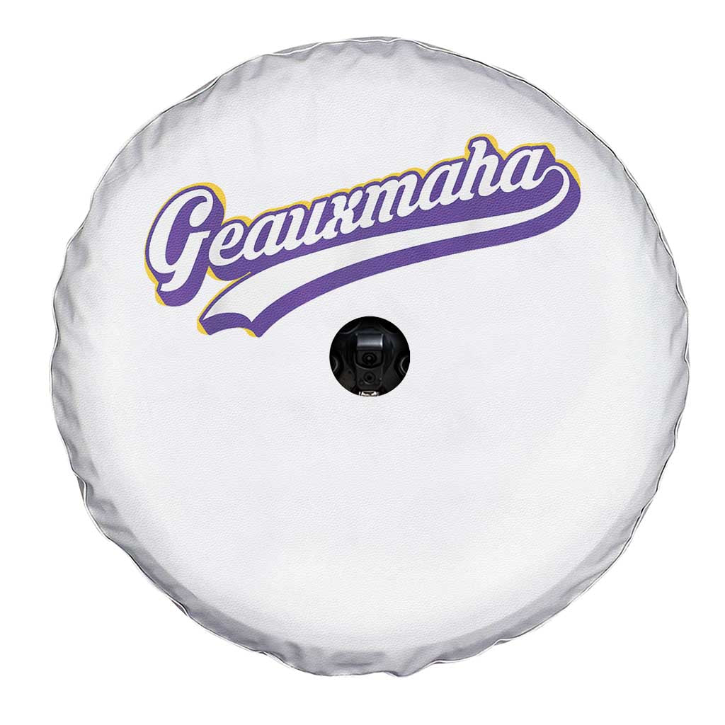Geauxmaha Vintage Throwback Design Spare Tire Cover Gold Baseball Fan - Wonder Print Shop