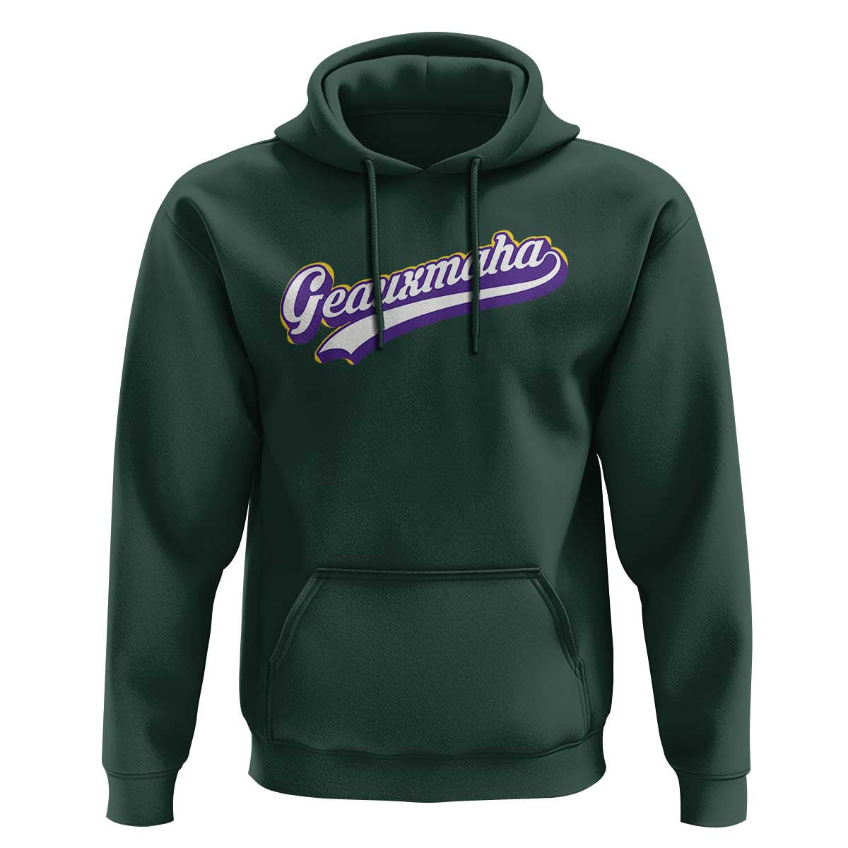 Geauxmaha Vintage Throwback Design Hoodie Gold Baseball Fan - Wonder Print Shop