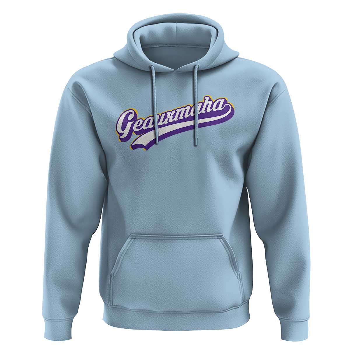 Geauxmaha Vintage Throwback Design Hoodie Gold Baseball Fan - Wonder Print Shop