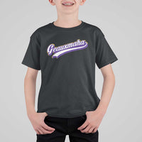Geauxmaha Vintage Throwback Design T Shirt For Kid Gold Baseball Fan - Wonder Print Shop