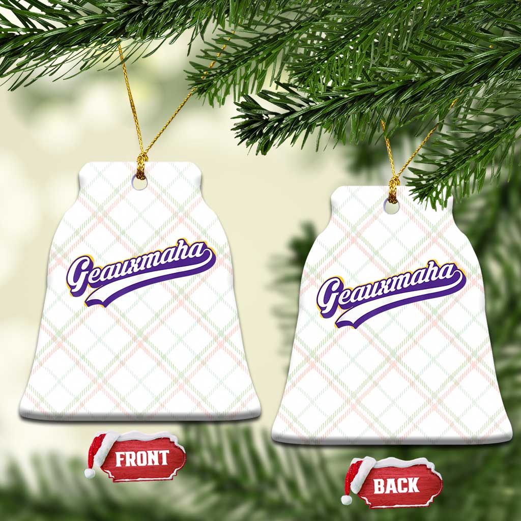 Geauxmaha Vintage Throwback Design Ceramic Ornament Gold Baseball Fan - Wonder Print Shop