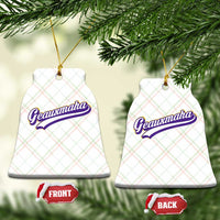 Geauxmaha Vintage Throwback Design Ceramic Ornament Gold Baseball Fan - Wonder Print Shop