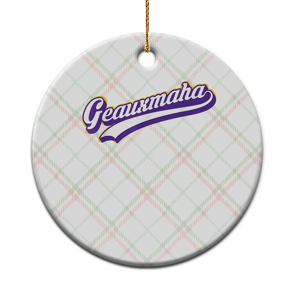 Geauxmaha Vintage Throwback Design Ceramic Ornament Gold Baseball Fan - Wonder Print Shop