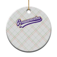 Geauxmaha Vintage Throwback Design Ceramic Ornament Gold Baseball Fan - Wonder Print Shop