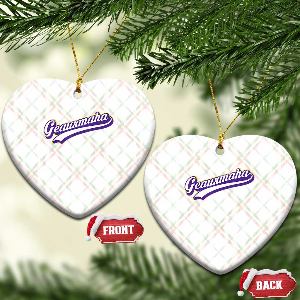 Geauxmaha Vintage Throwback Design Ceramic Ornament Gold Baseball Fan - Wonder Print Shop