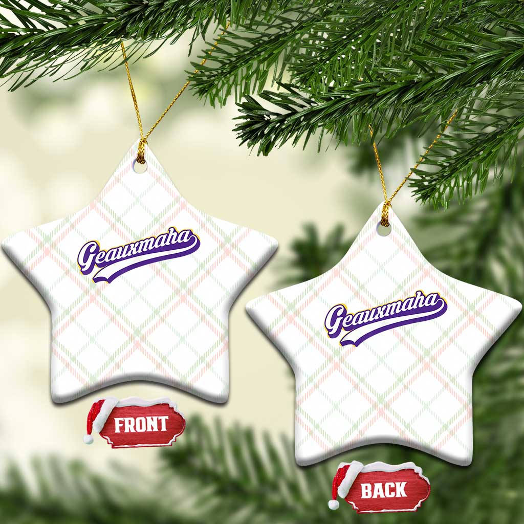 Geauxmaha Vintage Throwback Design Ceramic Ornament Gold Baseball Fan - Wonder Print Shop