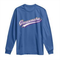 Geauxmaha Vintage Throwback Design Long Sleeve Shirt Gold Baseball Fan - Wonder Print Shop