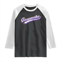 Geauxmaha Vintage Throwback Design Raglan Shirt Gold Baseball Fan - Wonder Print Shop