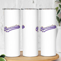 Geauxmaha Vintage Throwback Design Skinny Tumbler Gold Baseball Fan - Wonder Print Shop