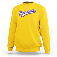 Geauxmaha Vintage Throwback Design Sweatshirt Gold Baseball Fan - Wonder Print Shop
