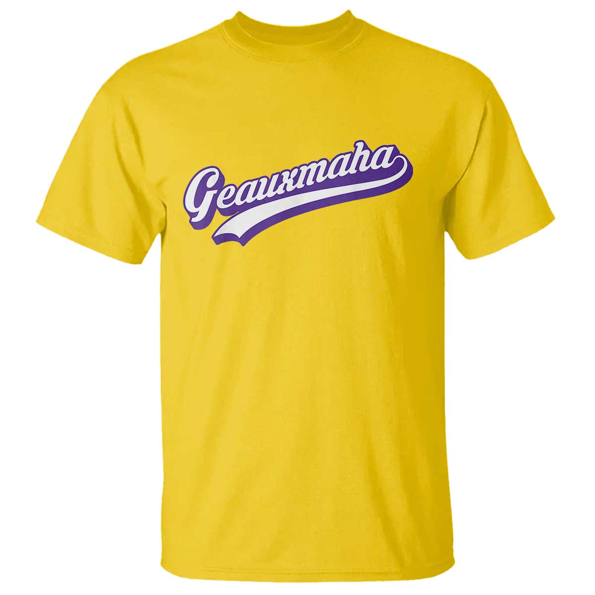 Geauxmaha Vintage Throwback Design T Shirt Gold Baseball Fan - Wonder Print Shop