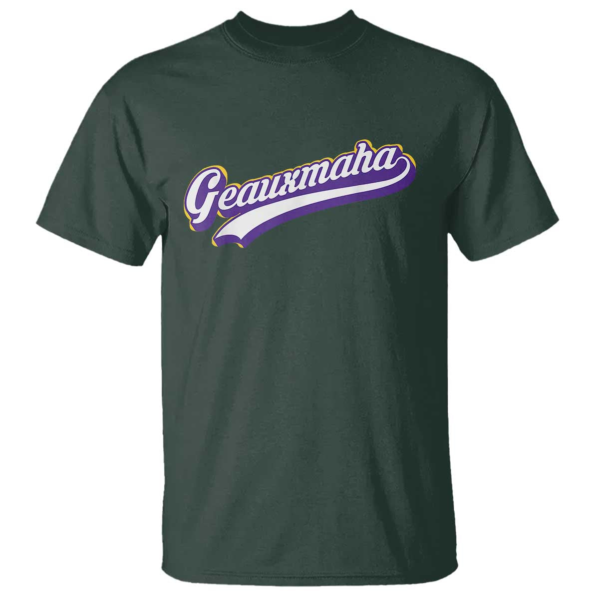 Geauxmaha Vintage Throwback Design T Shirt Gold Baseball Fan - Wonder Print Shop