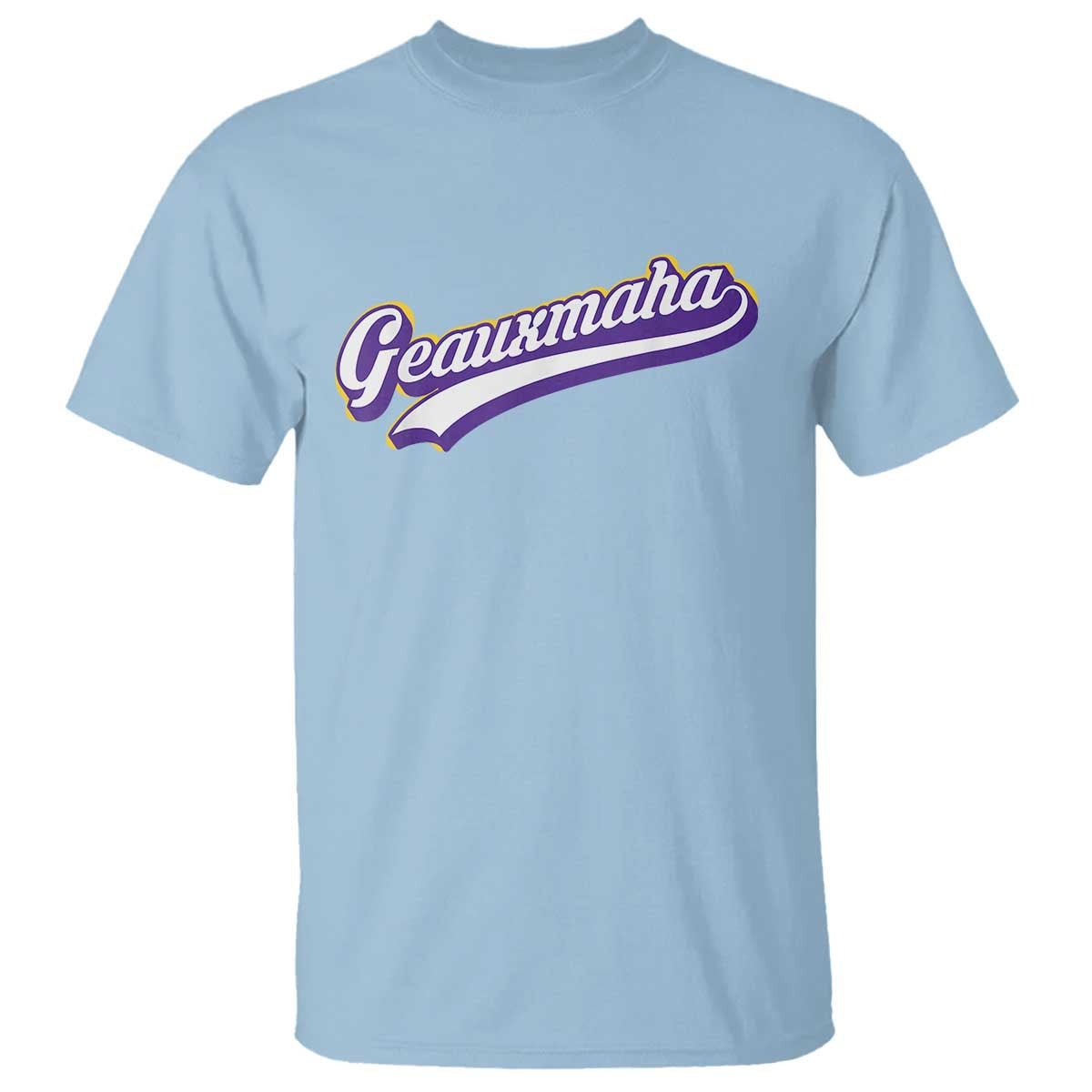 Geauxmaha Vintage Throwback Design T Shirt Gold Baseball Fan - Wonder Print Shop