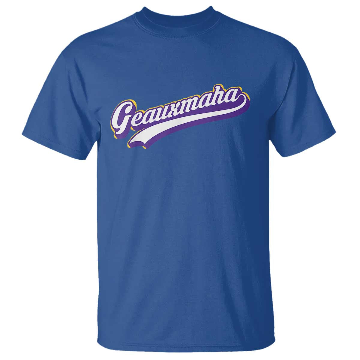Geauxmaha Vintage Throwback Design T Shirt Gold Baseball Fan - Wonder Print Shop