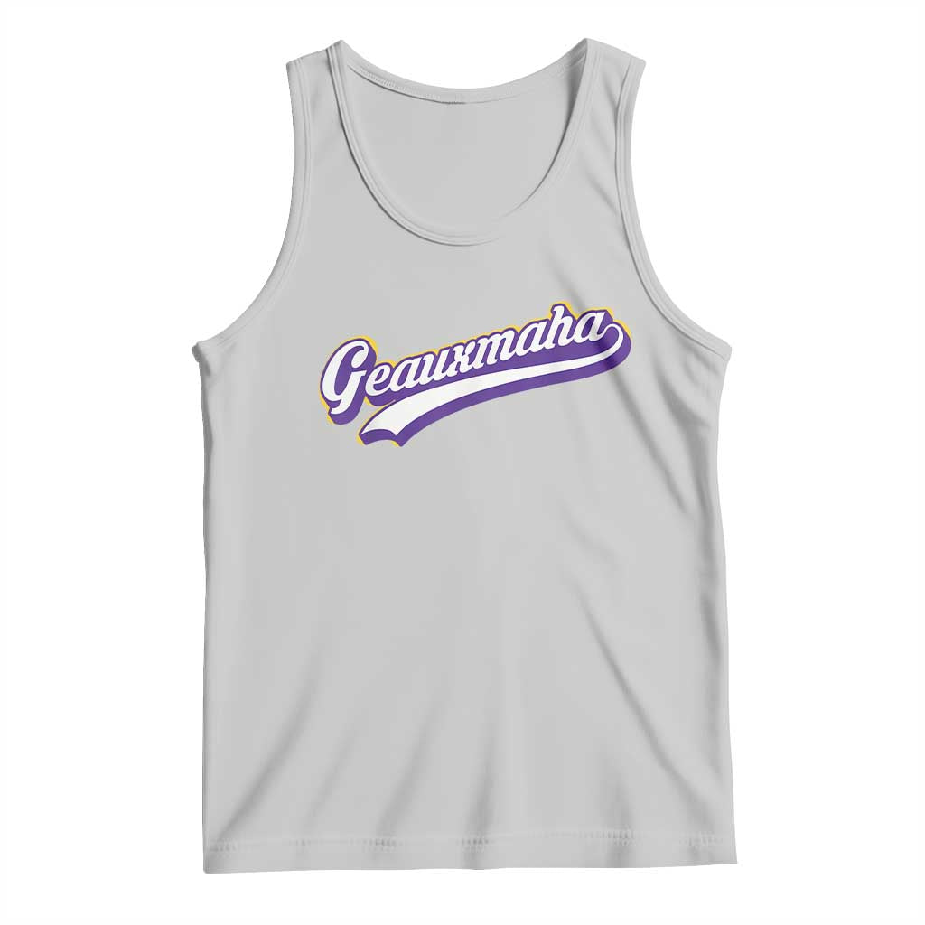 Geauxmaha Vintage Throwback Design Tank Top Gold Baseball Fan - Wonder Print Shop