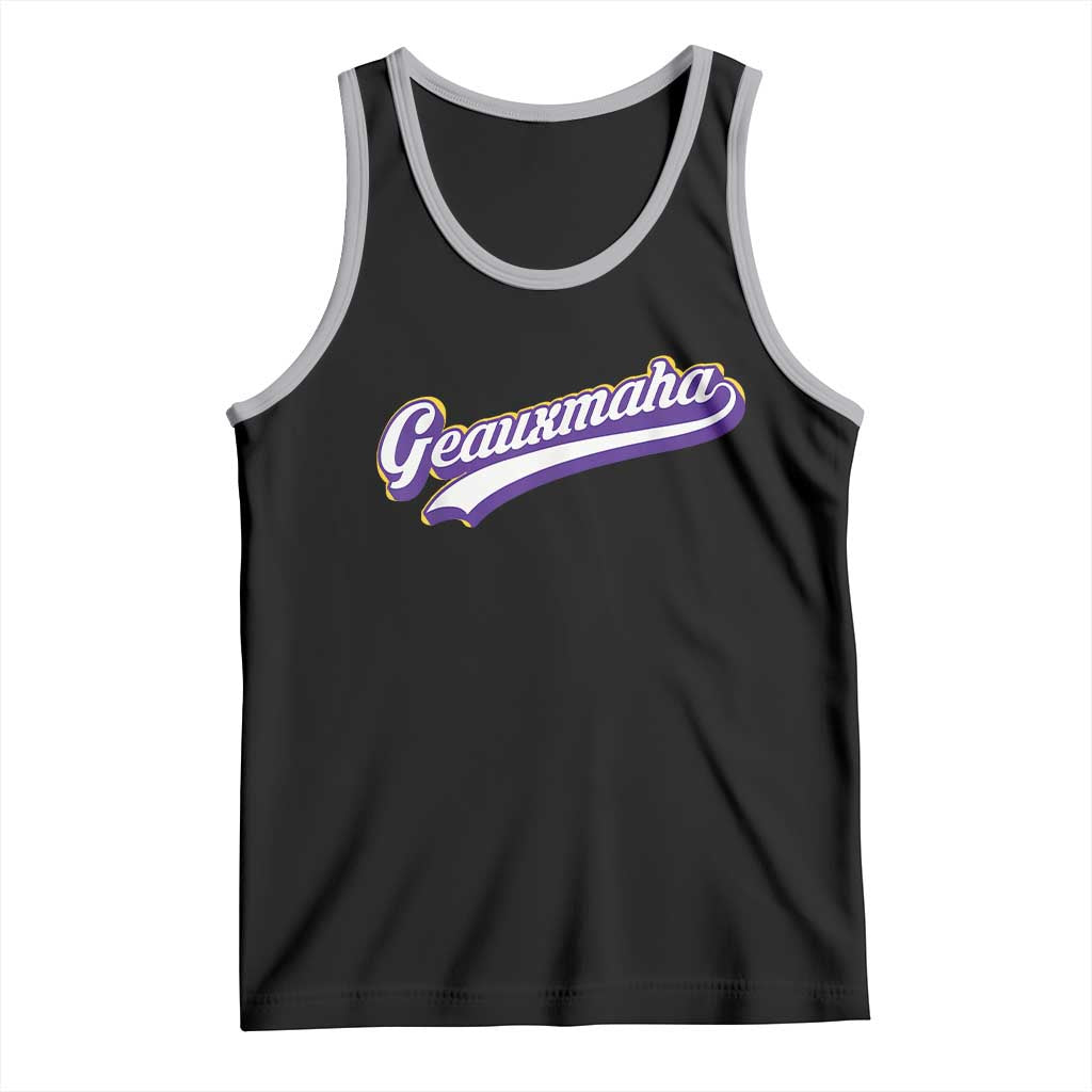 Geauxmaha Vintage Throwback Design Tank Top Gold Baseball Fan - Wonder Print Shop