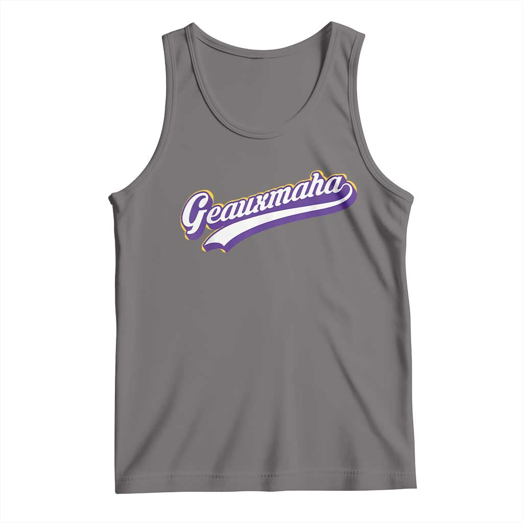 Geauxmaha Vintage Throwback Design Tank Top Gold Baseball Fan - Wonder Print Shop