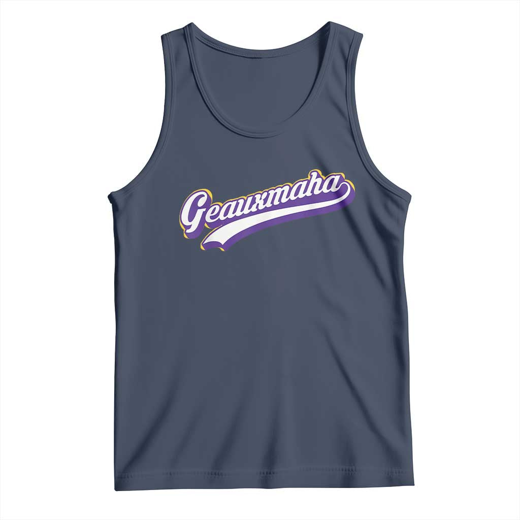 Geauxmaha Vintage Throwback Design Tank Top Gold Baseball Fan - Wonder Print Shop