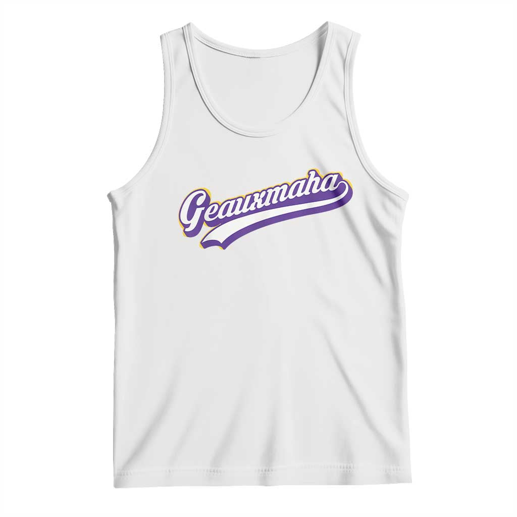 Geauxmaha Vintage Throwback Design Tank Top Gold Baseball Fan - Wonder Print Shop
