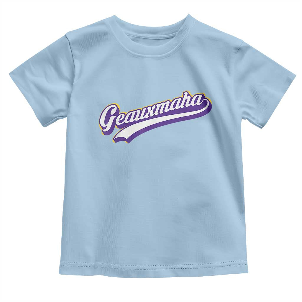 Geauxmaha Vintage Throwback Design Toddler T Shirt Gold Baseball Fan - Wonder Print Shop