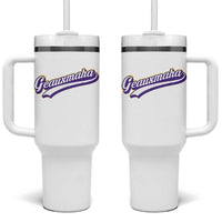 Geauxmaha Vintage Throwback Design Tumbler With Handle Gold Baseball Fan - Wonder Print Shop