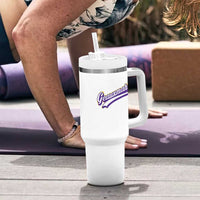 Geauxmaha Vintage Throwback Design Tumbler With Handle Gold Baseball Fan - Wonder Print Shop