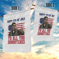 Happy 4th of July To All You Sumbitches Patriotic Graphic Garden Flag Funny Fighter Pilot Retro Action Movie Humor Inspo