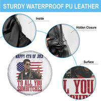 Happy 4th of July To All You Sumbitches Patriotic Graphic Spare Tire Cover Funny Fighter Pilot Retro Action Movie Humor Inspo