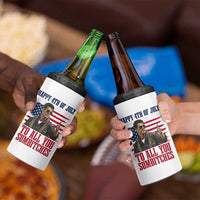 Happy 4th of July To All You Sumbitches Patriotic Graphic 4 in 1 Can Cooler Tumbler Funny Fighter Pilot Retro Action Movie Humor Inspo