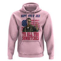 Happy 4th of July To All You Sumbitches Patriotic Graphic Hoodie Funny Fighter Pilot Retro Action Movie Humor Inspo
