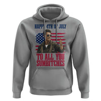 Happy 4th of July To All You Sumbitches Patriotic Graphic Hoodie Funny Fighter Pilot Retro Action Movie Humor Inspo