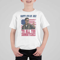 Happy 4th of July To All You Sumbitches Patriotic Graphic T Shirt For Kid Funny Fighter Pilot Retro Action Movie Humor Inspo