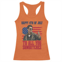 Happy 4th of July To All You Sumbitches Patriotic Graphic Racerback Tank Top Funny Fighter Pilot Retro Action Movie Humor Inspo