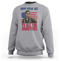 Happy 4th of July To All You Sumbitches Patriotic Graphic Sweatshirt Funny Fighter Pilot Retro Action Movie Humor Inspo