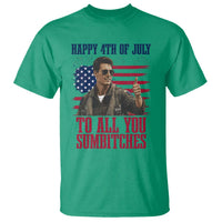 Happy 4th of July To All You Sumbitches Patriotic Graphic T Shirt Funny Fighter Pilot Retro Action Movie Humor Inspo
