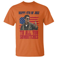 Happy 4th of July To All You Sumbitches Patriotic Graphic T Shirt Funny Fighter Pilot Retro Action Movie Humor Inspo