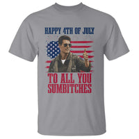 Happy 4th of July To All You Sumbitches Patriotic Graphic T Shirt Funny Fighter Pilot Retro Action Movie Humor Inspo