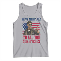 Happy 4th of July To All You Sumbitches Patriotic Graphic Tank Top Funny Fighter Pilot Retro Action Movie Humor Inspo