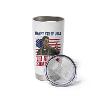 Happy 4th of July To All You Sumbitches Patriotic Graphic Tumbler Cup Funny Fighter Pilot Retro Action Movie Humor Inspo