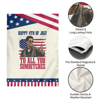 Happy 4th of July To All You Sumbitches Graphic Patriotic Garden Flag Funny Fighter Pilot Retro Action Movie Humor Inspo