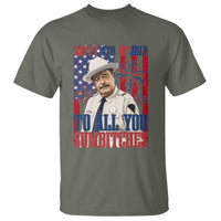 Happy 4th of July To All You Sumbitches Funny Sheriff Patriotic Graphic T Shirt Retro Movie Quote Inspo Country Humor
