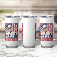 Happy 4th of July To All You Sumbitches Funny Sheriff Patriotic Graphic Tumbler Cup Retro Movie Quote Inspo Country Humor