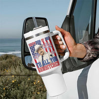 Happy 4th of July To All You Sumbitches Funny Sheriff Patriotic Graphic Tumbler With Handle Retro Movie Quote Inspo Country Humor