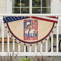 Happy 4th of July To All You Sumbitches Funny Sheriff Graphic Patriotic Fan Flag Retro Movie Quote Inspo Country Humor