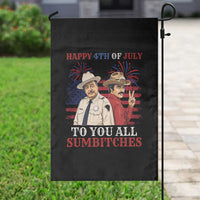 Happy 4th of July To All You Sumbitches Country Humor Garden Flag Vintage Southern Cowboy Patriotic Graphic