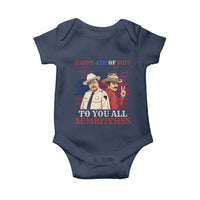 Happy 4th of July To All You Sumbitches Country Humor Baby Onesie Vintage Southern Cowboy Patriotic Graphic