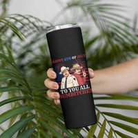 Happy 4th of July To All You Sumbitches Country Humor Skinny Tumbler Vintage Southern Cowboy Patriotic Graphic