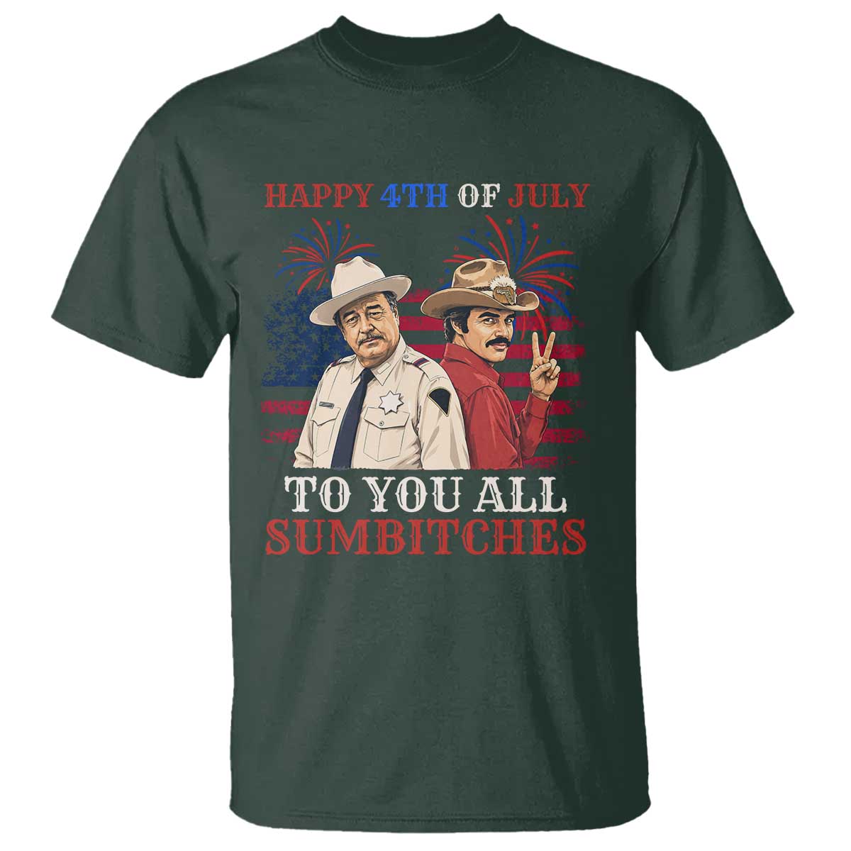 Happy 4th of July To All You Sumbitches Country Humor T Shirt Vintage Southern Cowboy Patriotic Graphic